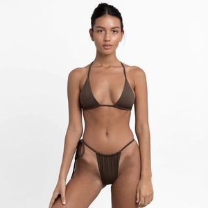 Sculpt Swim Bikini Set in Mocha Brown